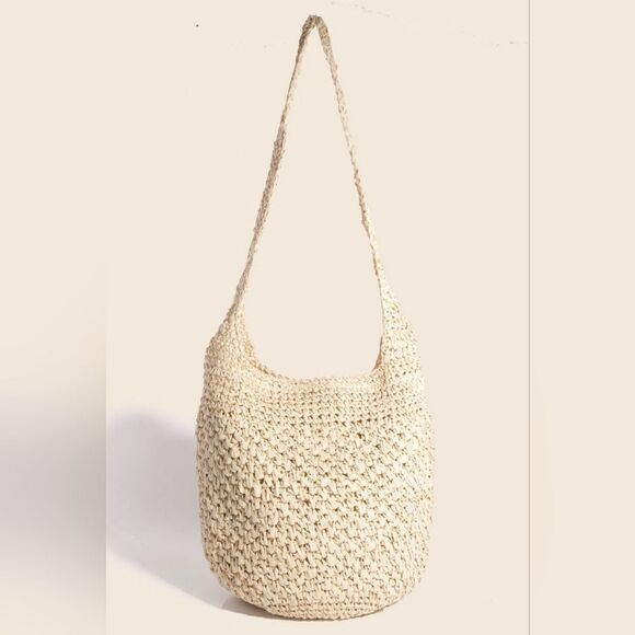 Boho Intricate Braided Hobo Shoulder Bag - Picture 1 of 3